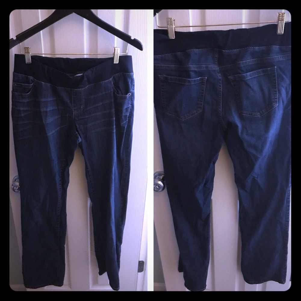Liz Lange Dark Wash Maternity Jeans
